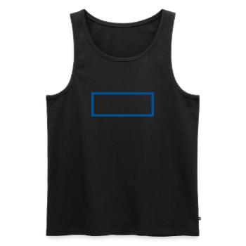 Croquis Rectangle - Débardeur bio Premium Homme - noir - Devant - AI Model Male 178 light (178cm)