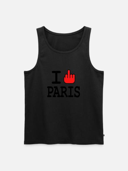 i fuck paris - Men's Premium Organic Tank Top - black