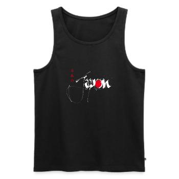 Japon noir femme - Débardeur bio Premium Homme - noir - Devant - Michal (187cm)