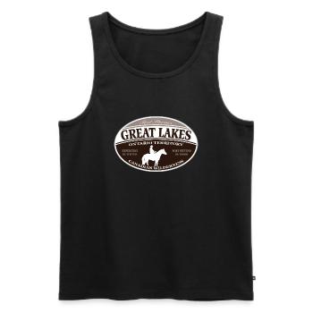 Great Lakes - Männer Premium Bio Tank Top - Schwarz - Vorne - Michal (187cm)