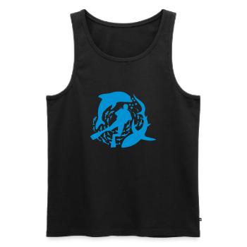 taucher-5 - Männer Premium Bio Tank Top - Schwarz - Vorne - Michal (187cm)