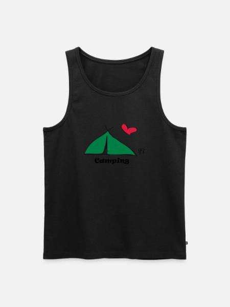 Camping - Männer Premium Bio Tank Top - Schwarz