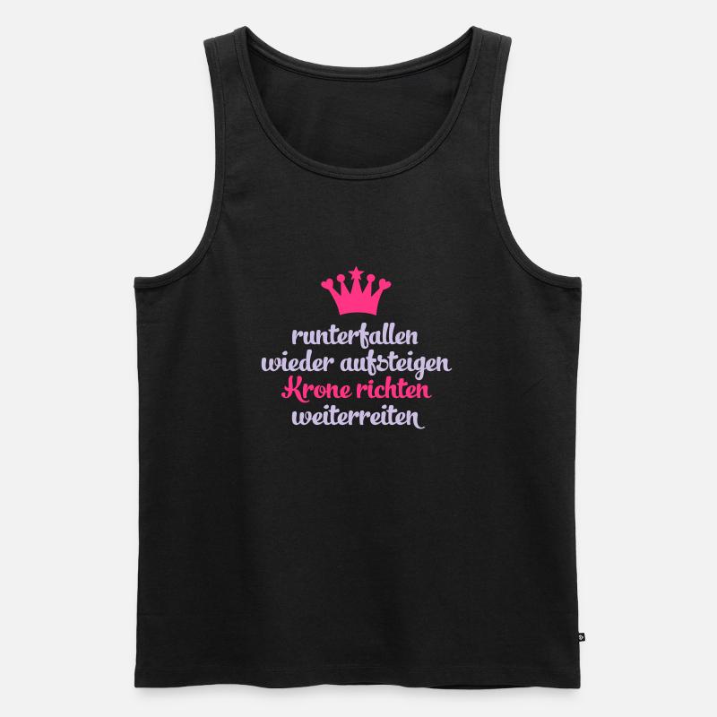 reiten - Männer Premium Bio Tank Top - Schwarz