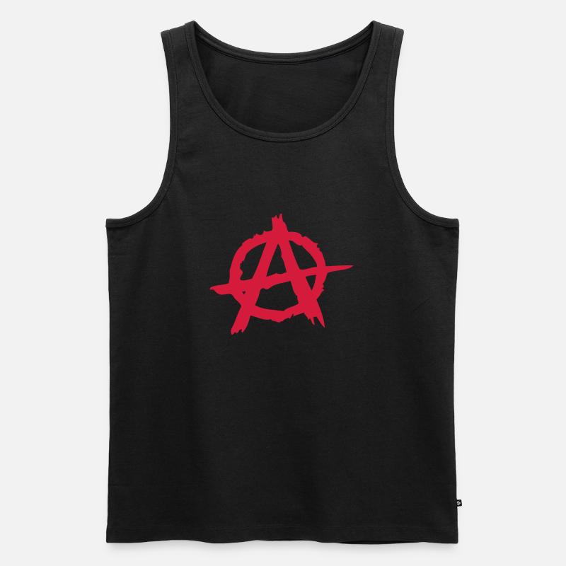 Anarchie / Anarchy A - Männer Premium Bio Tank Top - Schwarz
