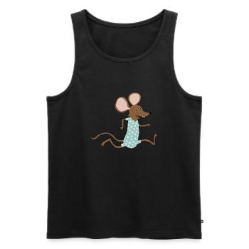 Maus geht baden - Männer Premium Bio Tank Top - Schwarz - Vorne - Michal (187cm)