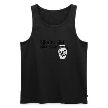 Alles Bembel - Apfelwein - Männer Premium Bio Tank Top - Schwarz - Vorne - AI Model Male 178 light (178cm)
