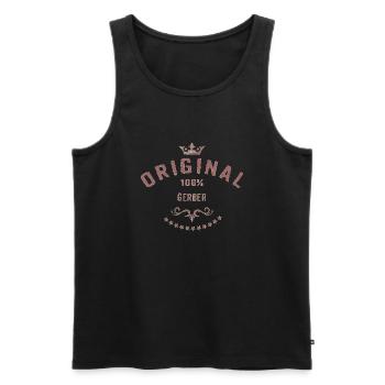 Original 100 Prozent Gerber - RAHMENLOS red - Männer Premium Bio Tank Top - Schwarz - Vorne - AI Model Male 178 light (178cm)