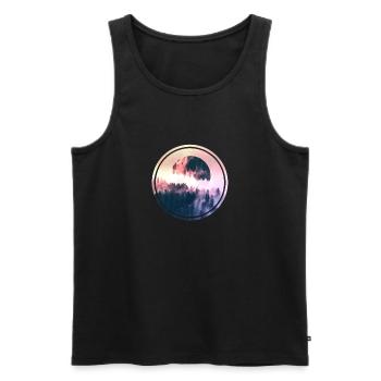 Full Moon - Men's Premium Organic Tank Top - black - Front - AI Model Male 178 light (178cm)