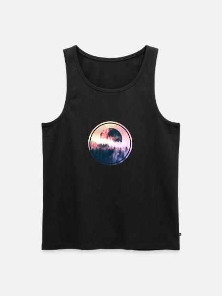 Full Moon - Männer Premium Bio Tank Top - Schwarz