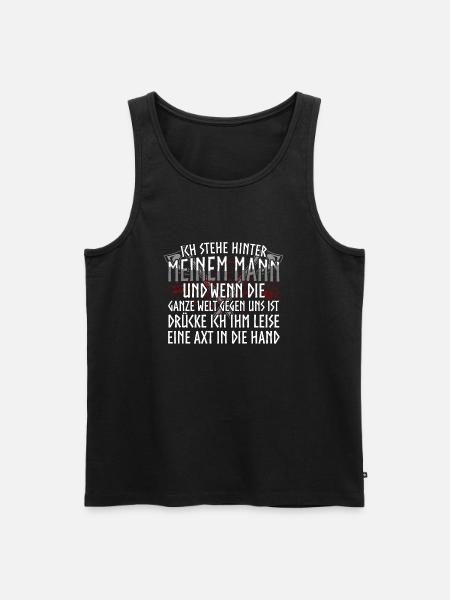Mein Mann - Männer Premium Bio Tank Top - Schwarz