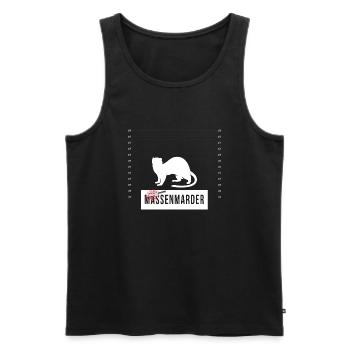 Massenmarder Marder - Massenmörder - Men's Premium Organic Tank Top - black - Front - AI Model Male 178 light (178cm)