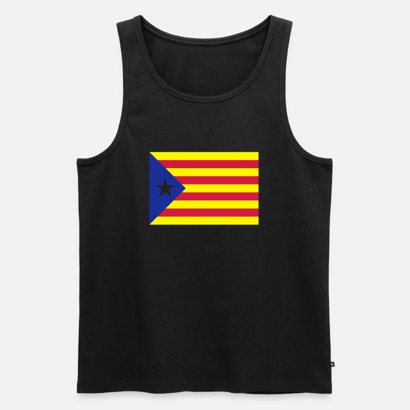 Catalunya Flag - Männer Premium Bio Tank Top - Schwarz
