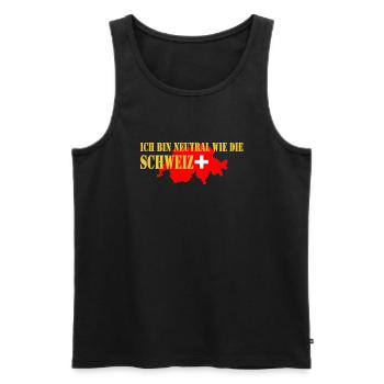 schweiz - Men's Premium Organic Tank Top - black - Front - AI Model Male 178 light (178cm)