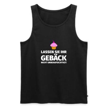 Weihnachten Backen - Männer Premium Bio Tank Top - Schwarz - Vorne - Michal (187cm)
