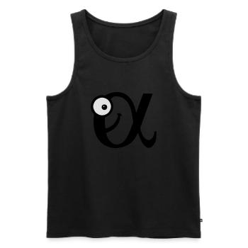 alphatier - Männer Premium Bio Tank Top - Schwarz - Vorne - AI Model Male 178 light (178cm)