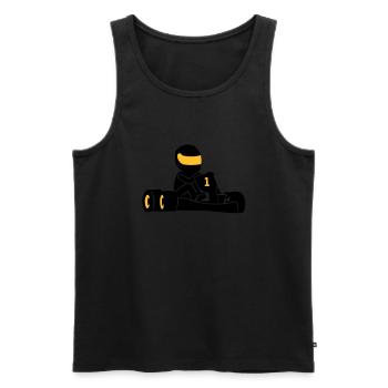 Kart - Débardeur bio Premium Homme - noir - Devant - AI Model Male 178 light (178cm)