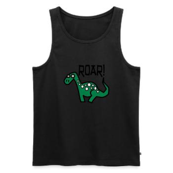 Dinosaur Roar - Men's Premium Organic Tank Top - black - Front - Michal (187cm)