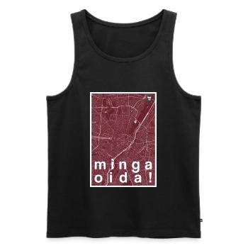 München Hipster Stadt Karte rot minga oida! - Männer Premium Bio Tank Top - Schwarz - Vorne - AI Model Male 178 light (178cm)