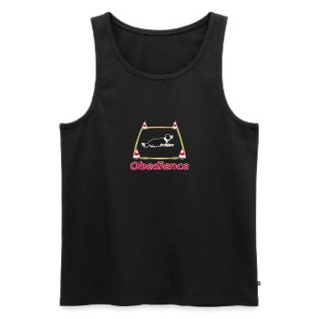 Obedience Border Collie 2 - Männer Premium Bio Tank Top - Schwarz - Vorne - AI Model Male 178 light (178cm)