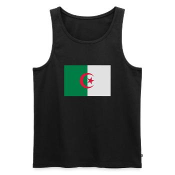 Algérie - Débardeur bio Premium Homme - noir - Devant - AI Model Male 178 light (178cm)
