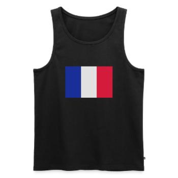 dr_france - Débardeur bio Premium Homme - noir - Devant - Michal (187cm)