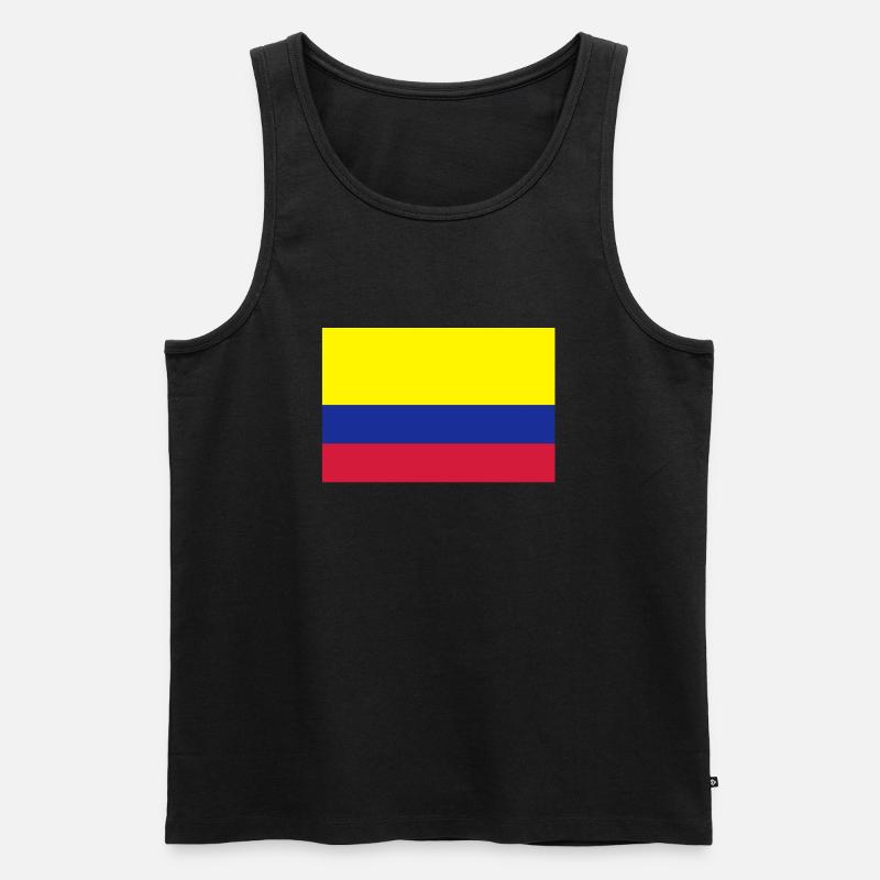 drapeau_colombie - Männer Premium Bio Tank Top - Schwarz