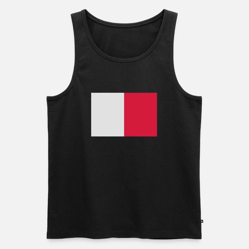 Malta - Männer Premium Bio Tank Top - Schwarz