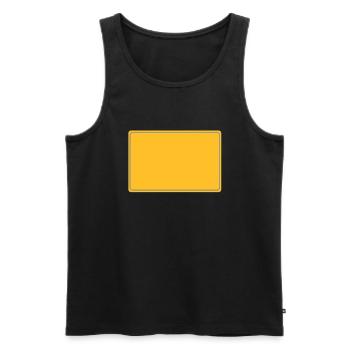 ortsschild - Männer Premium Bio Tank Top - Schwarz - Vorne - Michal (187cm)