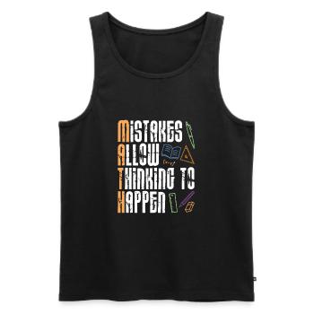 Math school mathematics study formula gift - Men's Premium Organic Tank Top - black - Front - AI Model Male 178 light (178cm)