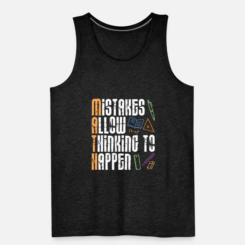 Math school mathematics study formula gift Men's Premium Organic Tank Top