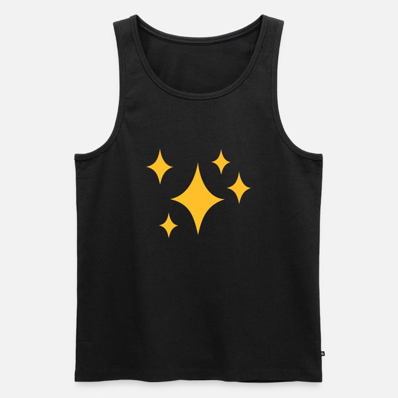 Sterne Funkeln - Männer Premium Bio Tank Top - Schwarz