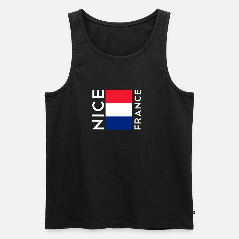 Nizza Frankreich - Männer Premium Bio Tank Top - Schwarz