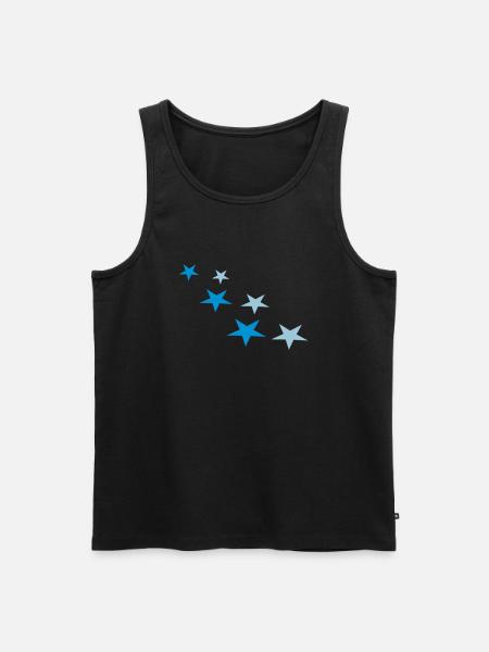 Sterne - Männer Premium Bio Tank Top - Schwarz
