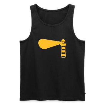 Light Tower Design - Men's Premium Organic Tank Top - black - Front - AI Model Male 178 light (178cm)