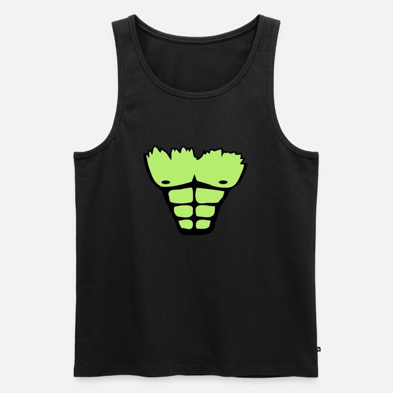muscle_chest_wu2 - Männer Premium Bio Tank Top - Schwarz