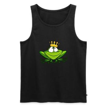 Frog Prince - Frog - Men's Premium Organic Tank Top - black - Front - AI Model Male 178 light (178cm)