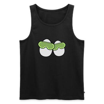 Funky Eggs - Männer Premium Bio Tank Top - Schwarz - Vorne - AI Model Male 178 light (178cm)