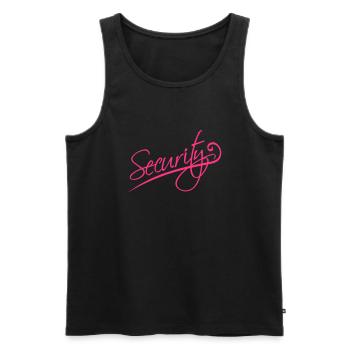 Security - Men's Premium Organic Tank Top - black - Front - AI Model Male 178 light (178cm)