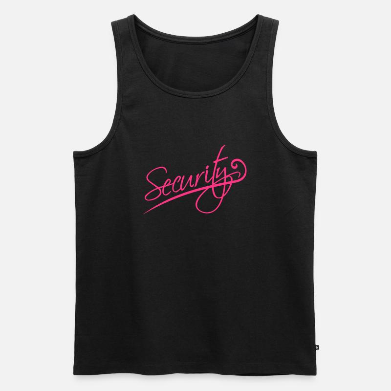 Security - Männer Premium Bio Tank Top - Schwarz