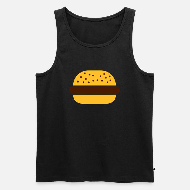 Hamburger - Männer Premium Bio Tank Top - Schwarz