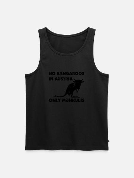 Kangaroo - Men's Premium Organic Tank Top - black