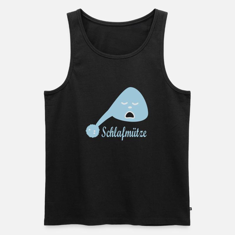 Schlafmütze - Männer Premium Bio Tank Top - Schwarz