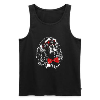 COCKER SPANIEL cadeau de chiens wilsigns garçon mignon - Débardeur bio Premium Homme - noir - Devant - Michal (187cm)