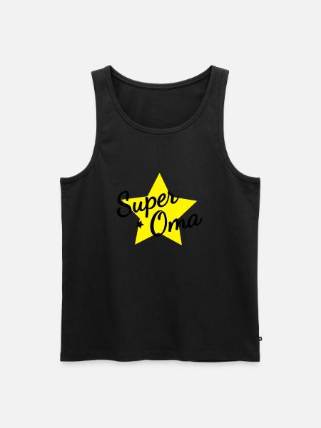Super Oma - Männer Premium Bio Tank Top - Schwarz