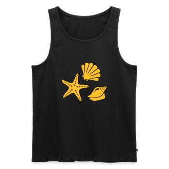 Shell - Men's Premium Organic Tank Top - black - Front - AI Model Male 178 light (178cm)