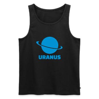 Uranus - Men's Premium Organic Tank Top - black - Front - AI Model Male 178 light (178cm)