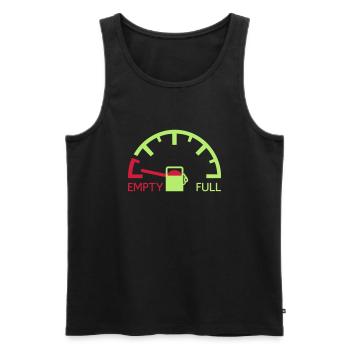 tachometer tacho anzeige leer nachtanken auftanken - Männer Premium Bio Tank Top - Schwarz - Vorne - AI Model Male 178 light (178cm)