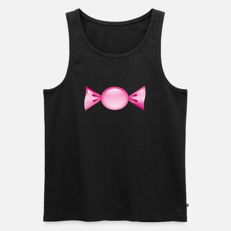 Smiley Candy - Männer Premium Bio Tank Top - Schwarz