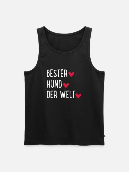 Bester Hund der Welt - Männer Premium Bio Tank Top - Schwarz