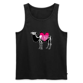 Kamel Skelett mit Herz - Männer Premium Bio Tank Top - Schwarz - Vorne - Michal (187cm)